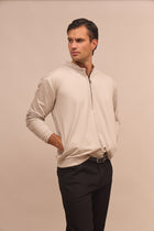 Mikina unisex halfzip s kapsami z biobavlny  - loose fit/oversized