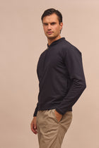 Mikina unisex halfzip s kapsami z biobavlny  - loose fit/oversized